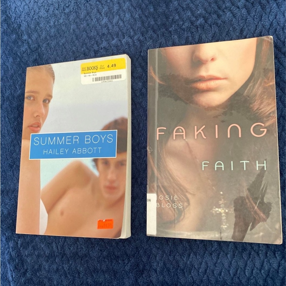 Young Adult Books Summer Boys by Hailey Abbott and Faking Faith by Josie Bloss